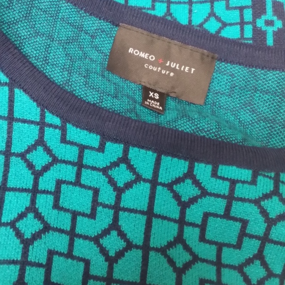 ROMEO & JULIET COUTURE Blue BodyCon Dress XS - Picture 2 of 4